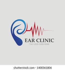 Ear logo hearing and symbol clinic 