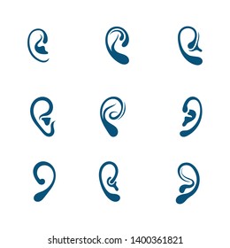Ear logo hearing and symbol clinic 