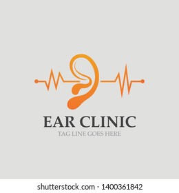 Ear logo hearing and symbol clinic 