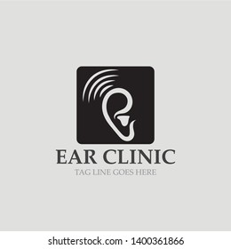 Ear logo hearing and symbol clinic 