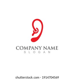 ear logo and symbol vector