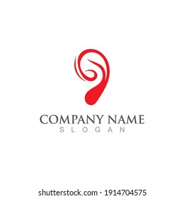 ear logo and symbol vector