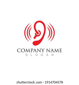 ear logo and symbol vector