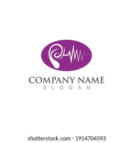ear logo and symbol vector