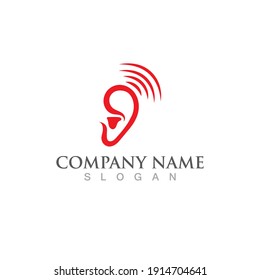 ear logo and symbol vector