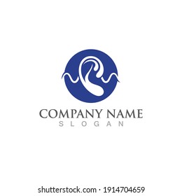 ear logo and symbol vector