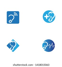 ear logo and symbols vector app icons