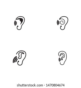 ear logo and symbols vector app icons
