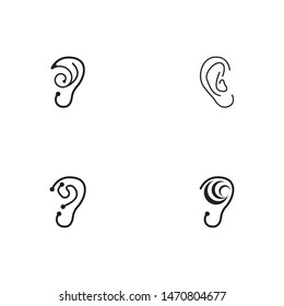 ear logo and symbols vector app icons
