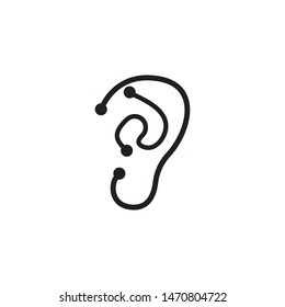 ear logo and symbols vector app icons
