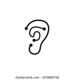 ear logo and symbols vector app icons
