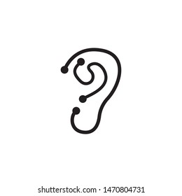 ear logo and symbols vector app icons
