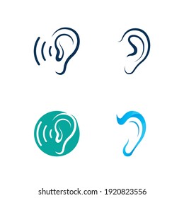 Ear Logo Template Vector Icon