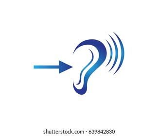 Ear Logo Template vector icon design