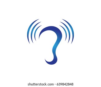 Ear Logo Template vector icon design