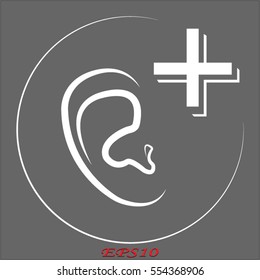 ear, medicine, icon, vector illustration eps10