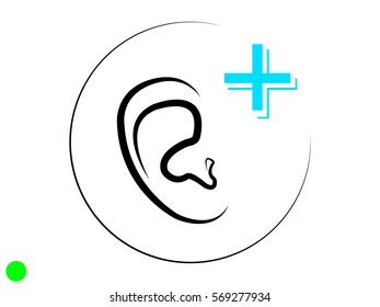 ear, medicine, icon, vector illustration eps10