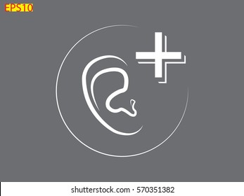 ear, medicine, icon, vector illustration eps10