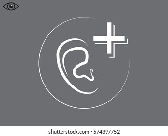 ear, medicine, icon, vector illustration eps10