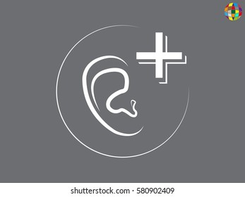 ear, medicine, icon, vector illustration eps10
