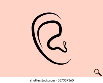 ear, medicine, icon, vector illustration eps10