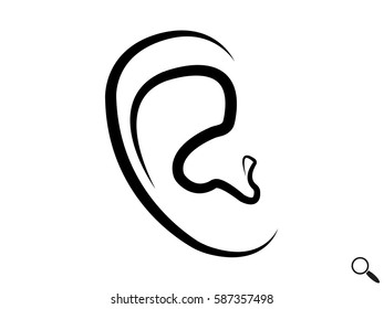 ear, medicine, icon, vector illustration eps10