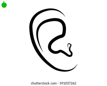 ear, medicine, icon, vector illustration eps10