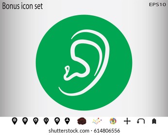 ear, medicine, icon, vector illustration eps10