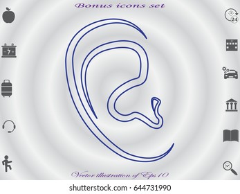 ear, medicine, icon, vector illustration eps10