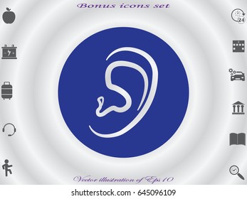 ear, medicine, icon, vector illustration eps10