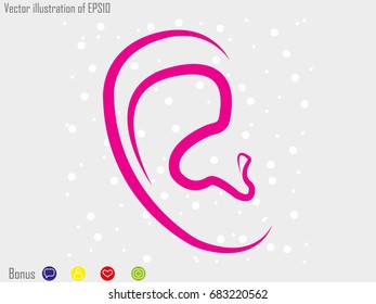 ear, medicine, icon, vector illustration eps10