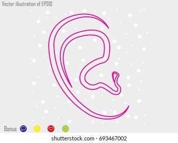 ear, medicine icon, vector illustration eps10