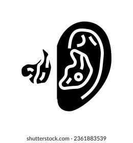 ear mold audiologist doctor glyph icon vector. ear mold audiologist doctor sign. isolated symbol illustration