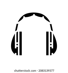 Ohrmuffel Symbol-Vektorgrafik. Ohrmuschelzeichen. isoliertes Kontursymbol