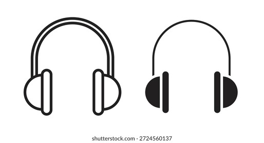 Ear muffs icon in doodle and stroke style.