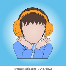 Ear Muffs isolated on a blue gradient background.