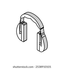 protetores auriculares ícone isométrico vetor. sinal de protetores auriculares. ilustração de símbolo isolado