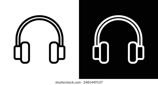 Ear muffs line icon vector illustration set.