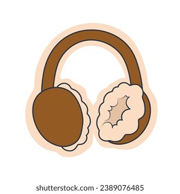 Ear muffs on white background