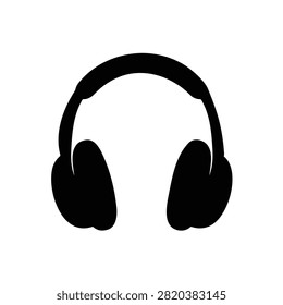 Ear muffs silhouette icon vector flat design.