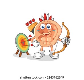 tribu nativa americana de los oídos. vector de mascota de dibujos animados