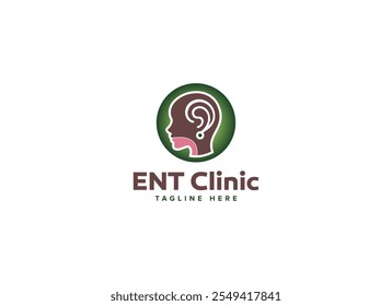 Ear Nose Throat Clinic Logo Vector Template