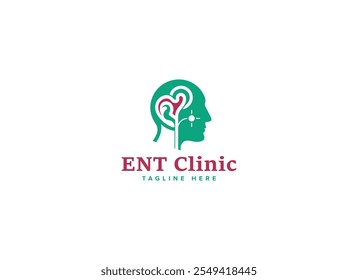 Ear Nose Throat Clinic Logo Vector Template