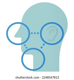 Ear nose and throat design element for website, application, printing, document, poster design, etc.