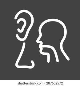 Ear, Nose, Throat, Ent, Icon Vector Image. Can Also Be Used For Healthcare And Medical. Suitable For Web Apps, Mobile Apps And Print Media.