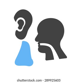Ear, nose, throat, ent, icon vector image. Can also be used for healthcare and medical. Suitable for web apps, mobile apps and print media.