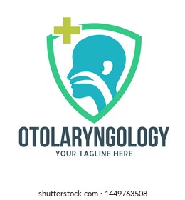 ear nose throat (ENT) logo for Otolaryngologists clinic and hospital concept. vector illustration