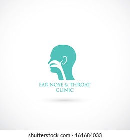 Ear, nose and throat symbol - vector illustration