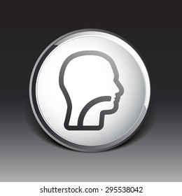Ear, nose and throat symbol - vector illustration.