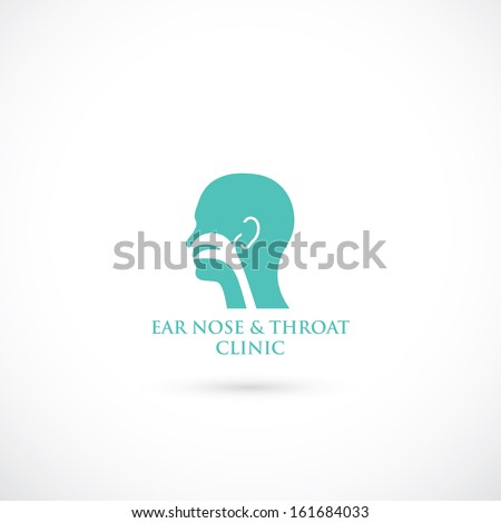 Ear, nose and throat symbol - vector illustration